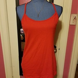 Red summer top w/lace on top back
